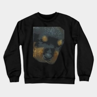 Rottweiler  puppy milk face Crewneck Sweatshirt